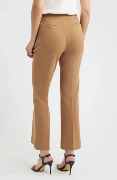 Ak Anne Klein Pull-on Ankle Pants In Brown