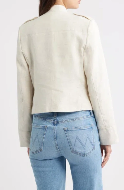Mango Linen Jacket In White