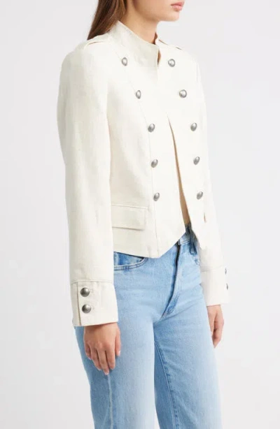 Mango Linen Jacket In White