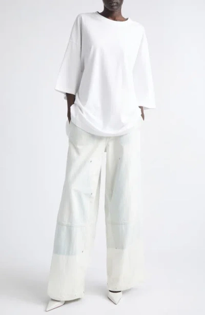 Haikure Gabrielle Oversize Open Back Cotton T-shirt In White