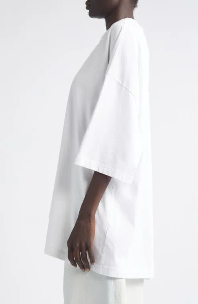 Haikure Gabrielle Oversize Open Back Cotton T-shirt In White