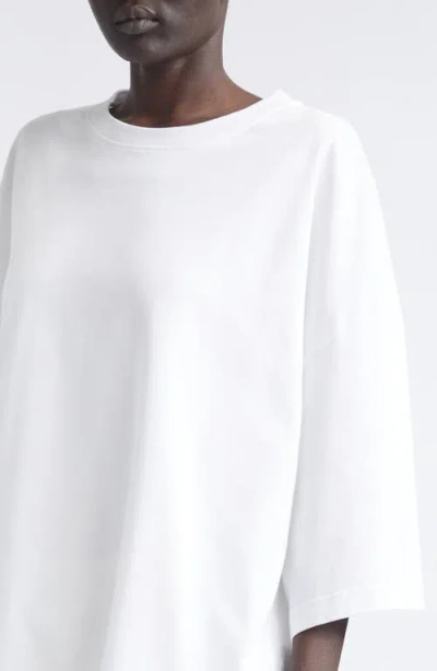 Haikure Gabrielle Oversize Open Back Cotton T-shirt In White