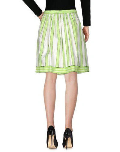 Shop Boutique Moschino Knee Length Skirts In Acid Green
