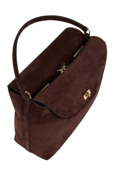 Sandro Suede Bag In Brown