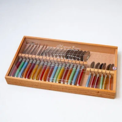 Laguiole 24 Piece Flatware Set, In Multi