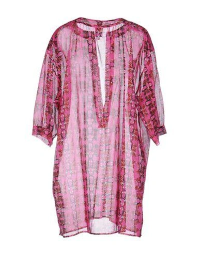 Shop M Missoni Short Dress In Fuchsia