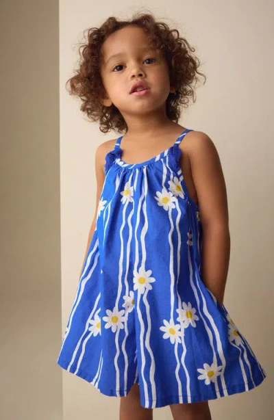 Next Daisy Print Playsuit In Blue