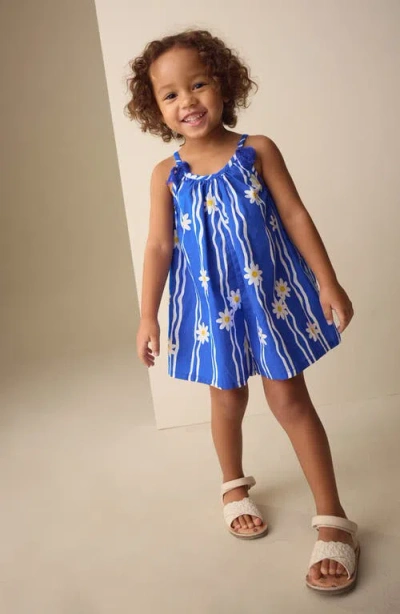 Next Daisy Print Playsuit In Blue