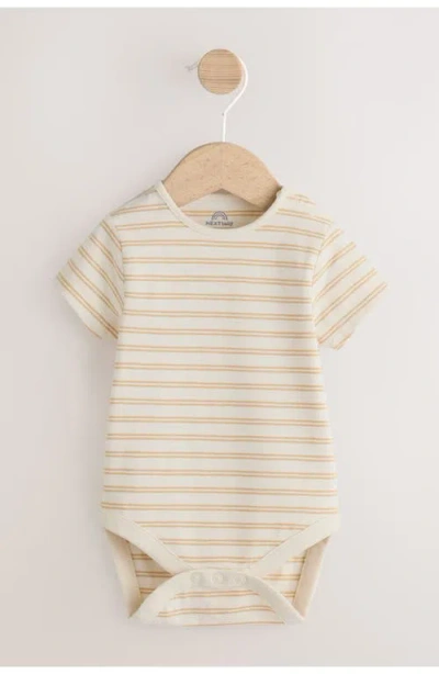 Next Short Sleeve Crinkle Romper In Blue