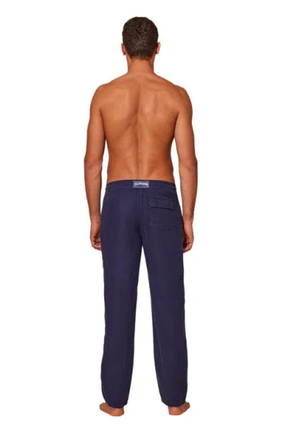 Vilebrequin Solid Linen Pants In Blue
