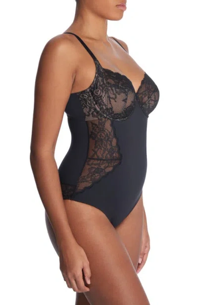 Natori Statement Underwire Bodysuit In Black