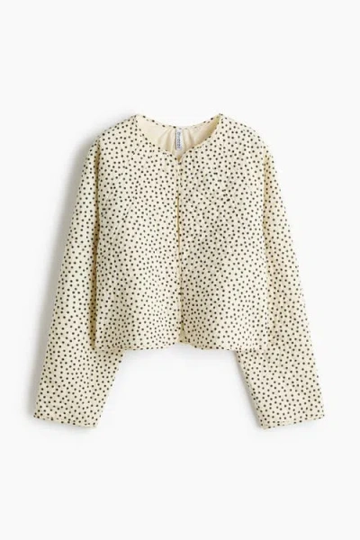 H&m Oversized Quilted Jacket In Neutral