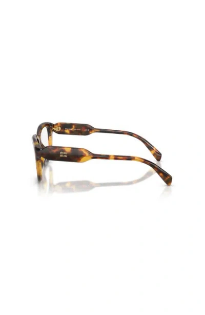 Miu Miu 53mm Rectangle Optical Glasses In Multi