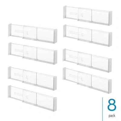 Idesign Plastic Adjustable Deep Drawer Dividers In Transparent