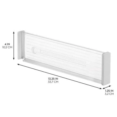 Idesign Plastic Adjustable Deep Drawer Dividers In Transparent