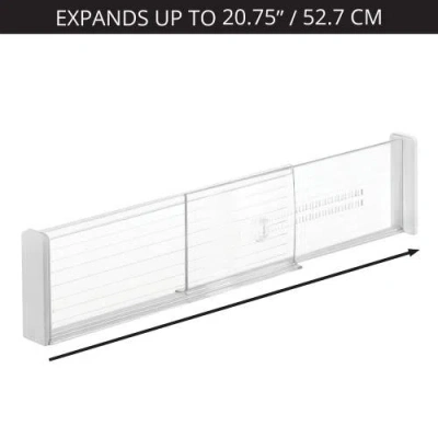 Idesign Plastic Adjustable Deep Drawer Dividers In Transparent