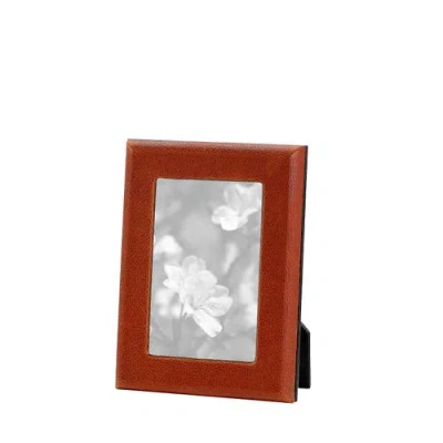 Graphic Image 4" X 6" Leather Studio Frame In Burgundy