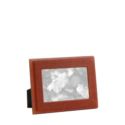 Graphic Image 4" X 6" Leather Studio Frame In Burgundy