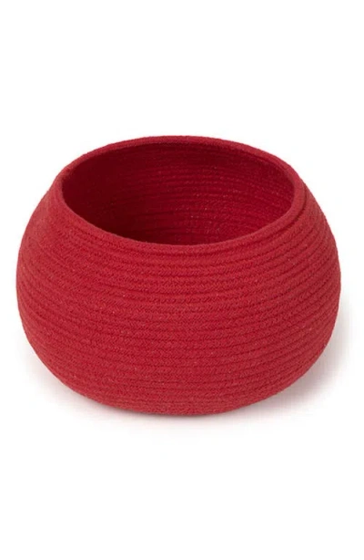 Lorena Canals Apple Basket In Red