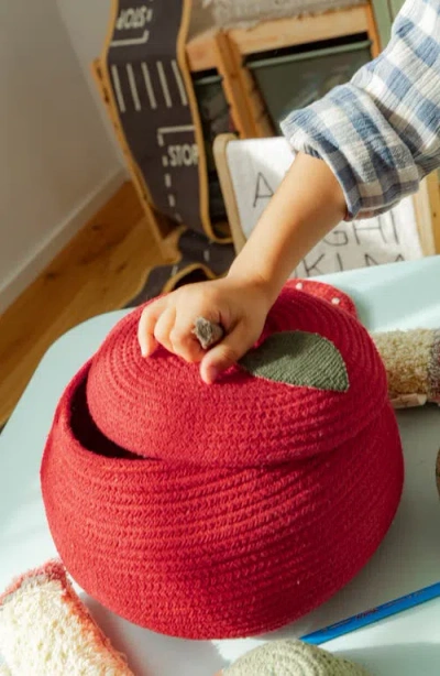 Lorena Canals Apple Basket In Red