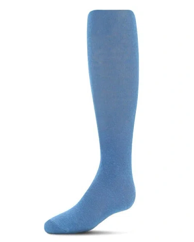 Memoi Opaque Basic Sweater Tights In Blue