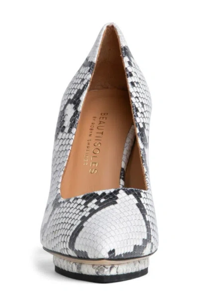 Beautiisoles Pippa Pointed Toe Platform Pump In Animal Print