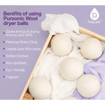 Pursonic Wool Dryer Balls 3-pack Bundle In Multi