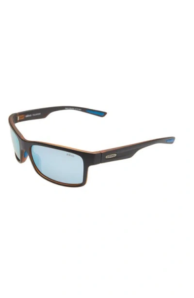 Revo Crawler 59mm Polarized Rectangular Sunglasses In Black