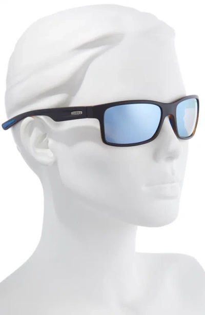 Revo Crawler 59mm Polarized Rectangular Sunglasses In Black