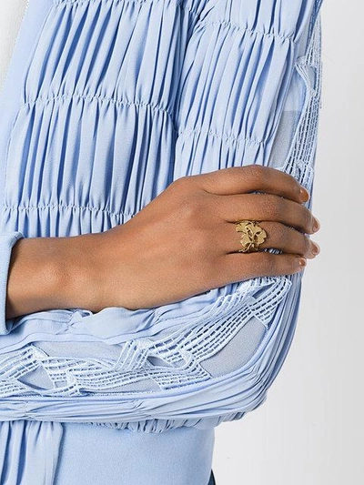 Shop Aurelie Bidermann Tangerine Ring In Metallic