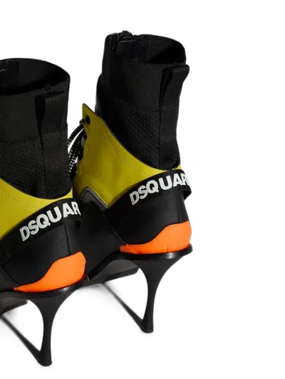 Dsquared2 Techno Lace-up Touch-strap Ankle Boots In Multi