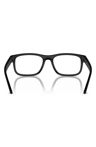 Prada Linea Rossa 54mm Rectangular Optical Glasses In Black