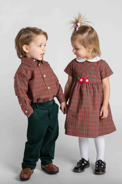 Florence Eiseman Plaid Button Down Shirt In Burgundy