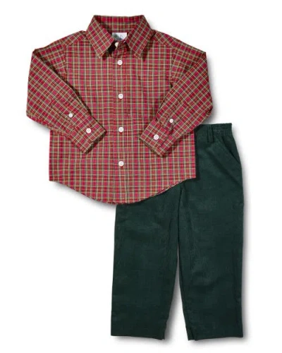 Florence Eiseman Plaid Button Down Shirt In Burgundy