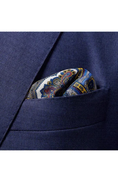 Eton Paisley Silk Pocket Square In Multi