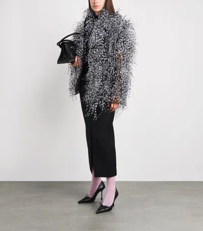 Lapointe Marbled Ostrich Feather Jacket