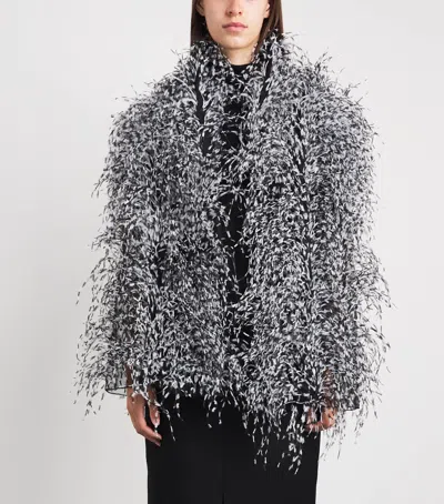 Lapointe Marbled Ostrich Feather Jacket