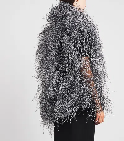 Lapointe Marbled Ostrich Feather Jacket