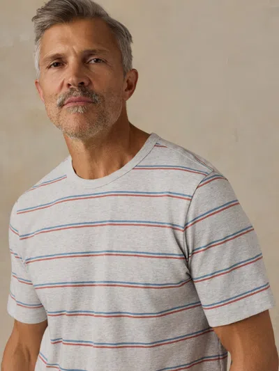 Faherty Sunwashed Regenerative T-shirt In White