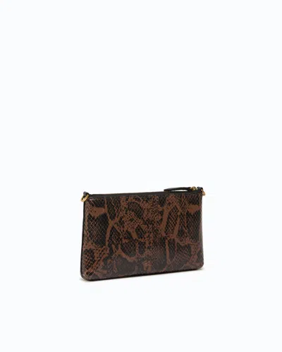Pinko - Pochette À Bandoulière Mini Flat Horizontal En Cuir Embossé Python