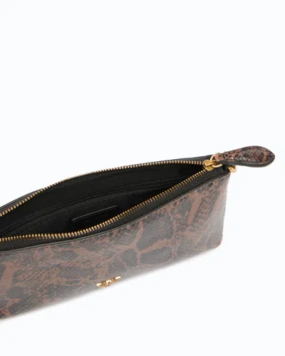 Pinko - Pochette À Bandoulière Mini Flat Horizontal En Cuir Embossé Python
