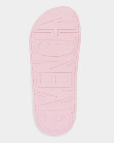 Givenchy Label Rubber Slides In Pink
