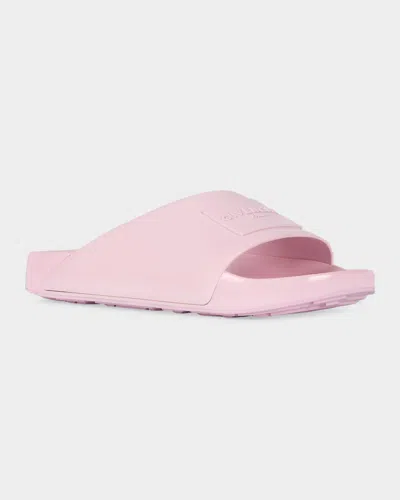 Givenchy Label Rubber Slides In Pink