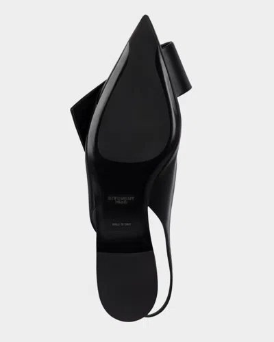 Givenchy Black Twisted Ribbon Slingback Ballerina Flats In Black