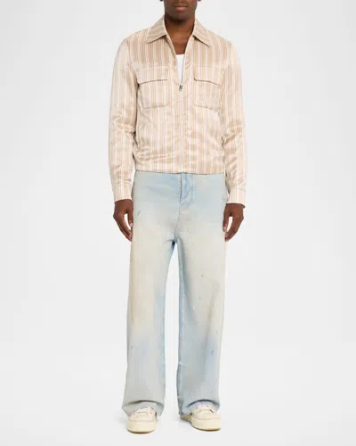 Amiri Stripe Logo Jacket In White