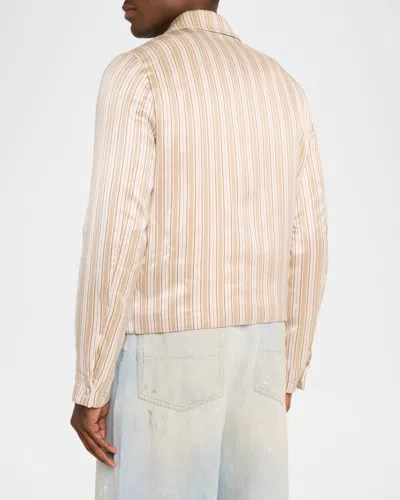 Amiri Stripe Logo Jacket In White