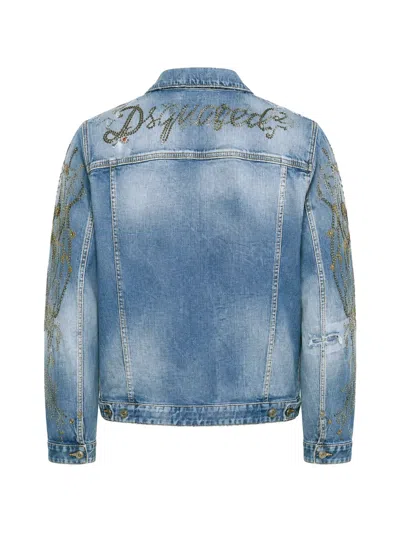 Dsquared2 Western Rhinestone-embellished Jacket In Multi