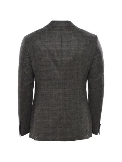 Corneliani Checked Single-breasted Blazer In Multi