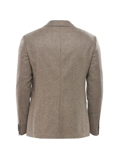 Corneliani Single-breasted Notch-lapel Blazer In Gray