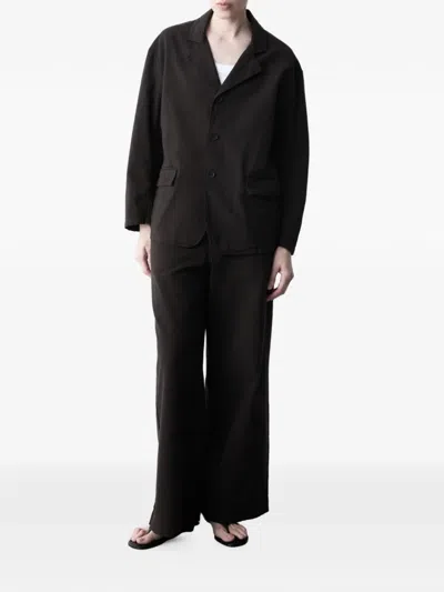 Lebor Gabala Oversized Notched-lapel Blazer In Blue